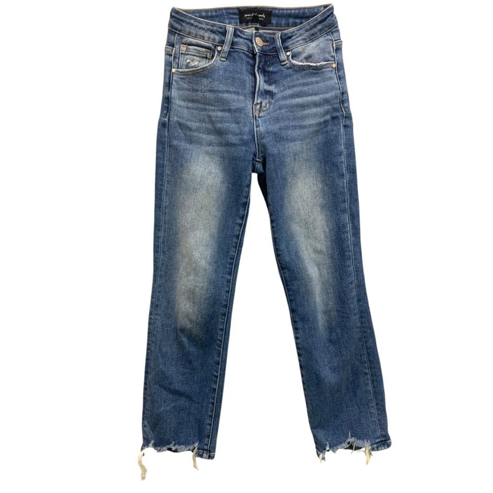 Size 0 (24) Social Threads x Risen Jeans Womens Denim Distressed Hem
